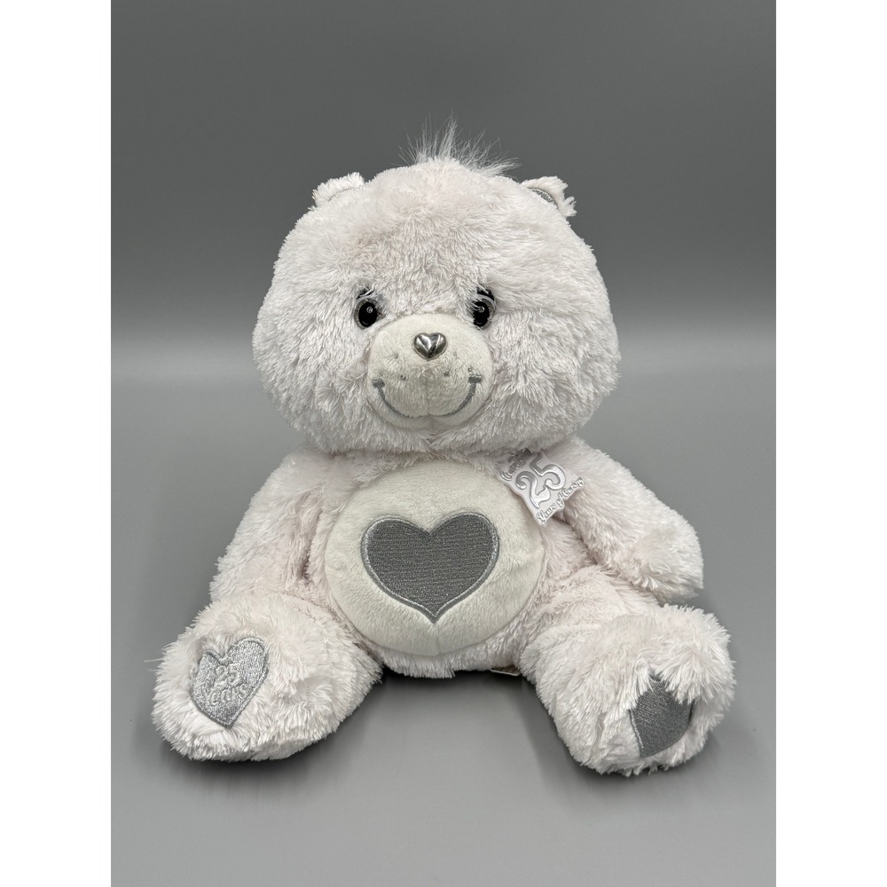 Care Bears 25th Anniversary Tenderheart Bear White Silver Plush 2007